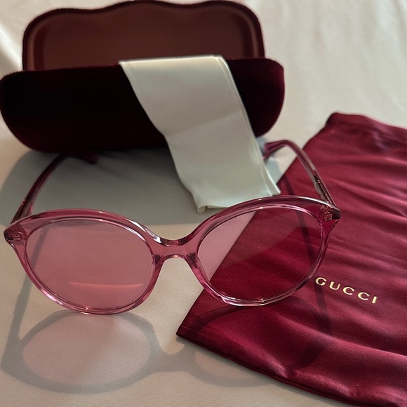 Gucci 59mm round Rose-Tinted Sunglasses 59mm round - Picture 1 of 13